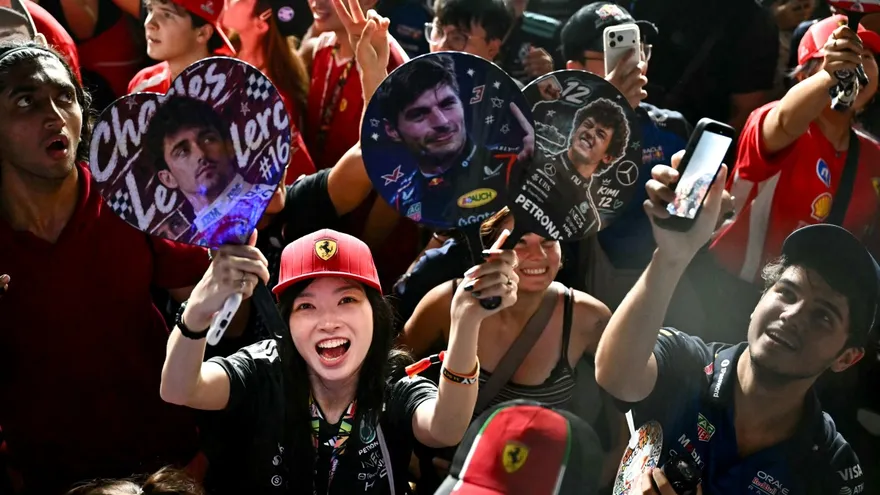 Fanática en el Gran Premio de Singapur