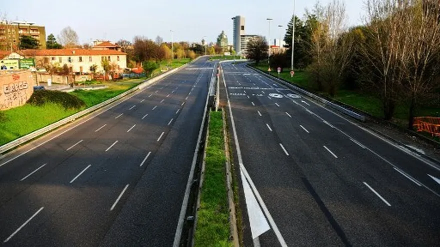 Calles vacías en Milán