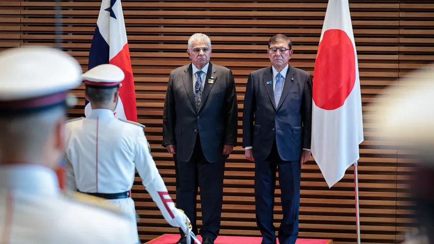 Presidente José Rúl Mulino y el primer ministro de Japón, Shigeru Ishiba