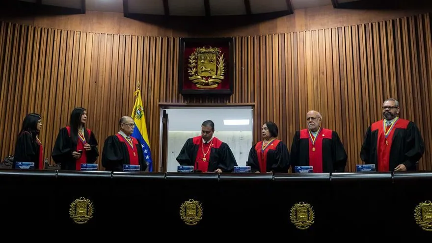 En la imagen, miembros del Tribunal Supremo de Justicia de Venezuela.