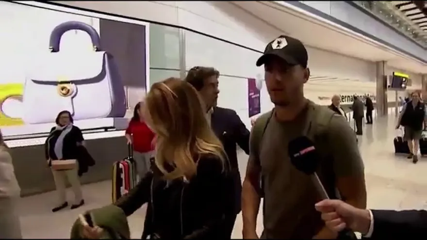 Álvaro Morata a su llegada a Londres