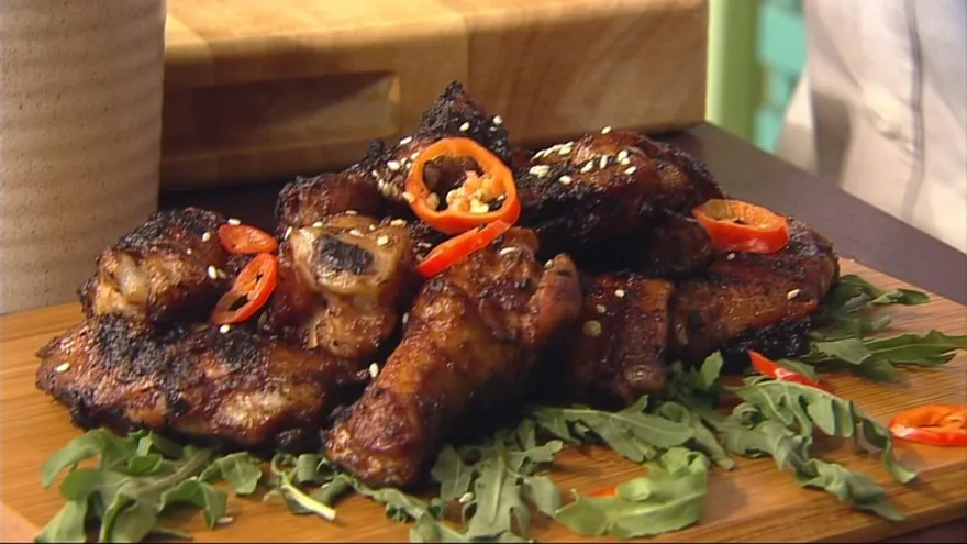 Receta - Alitas a la parrilla estilo asiático