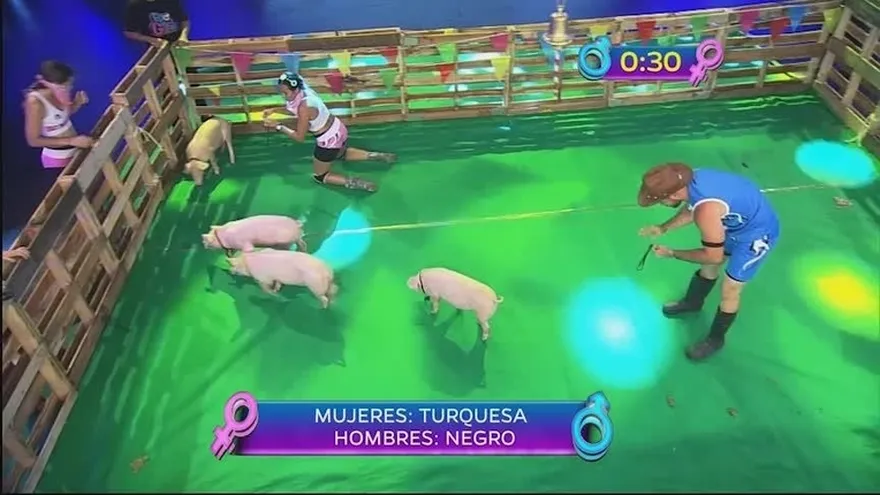 ¡Las Curvas fueron más valientes jugando Agarra Tu Chancho!