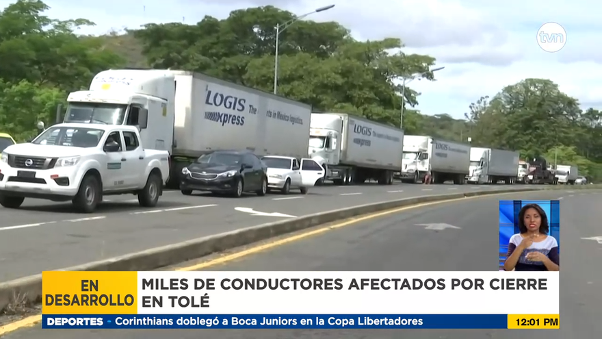 Más de 24 horas de cierre en Tolé