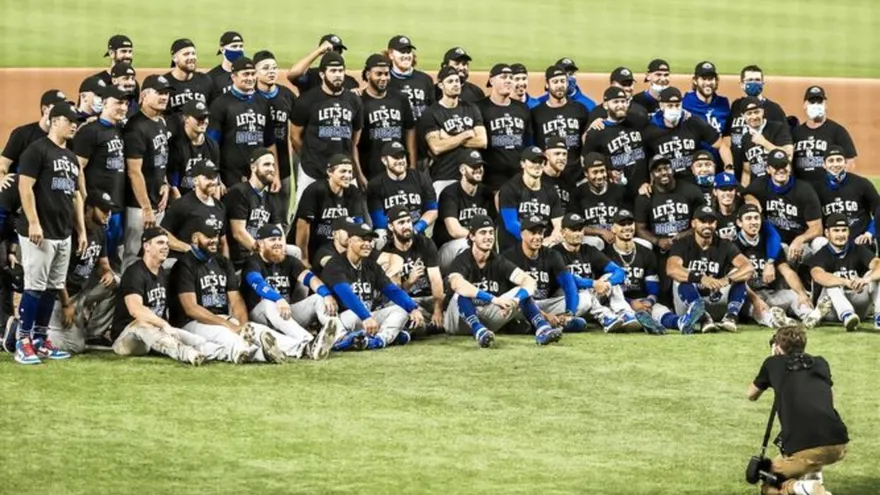 Dodgers celebran su pase a la final de la Liga Nacional
