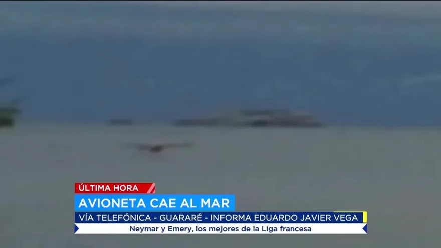 Avioneta cayó al mar este domingo
