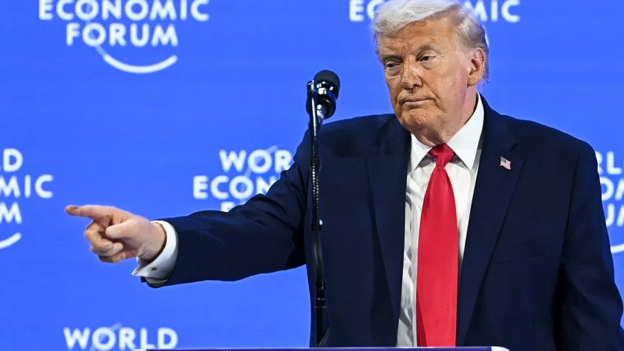 Donald Trump, presidente de los EEUU, en sus palabras en Davos, Suiza.