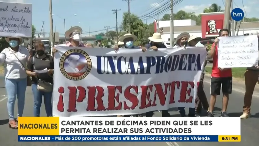 Protestas de cantantes de décima en Veraguas