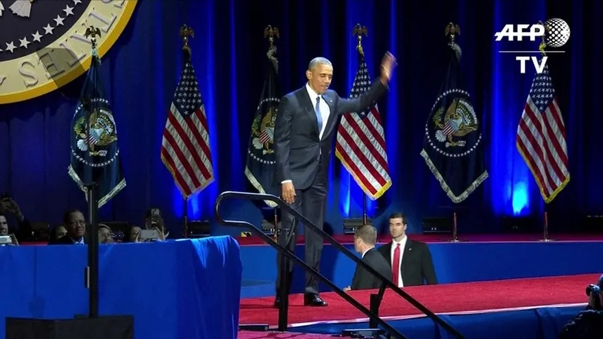 Obama se despide del poder con emotivo llamado a la unidad