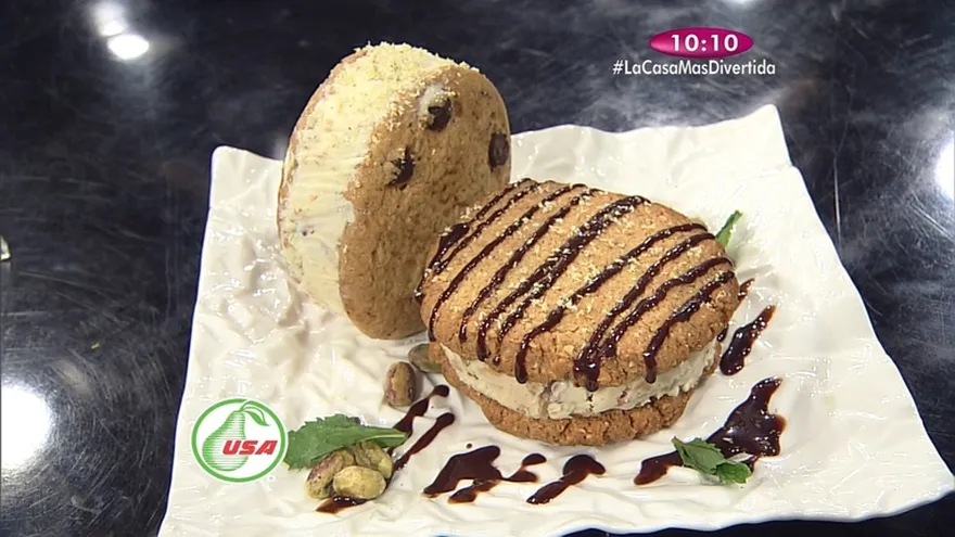 Receta - Helado Saborizado con pera caramelizadas y frutas secas