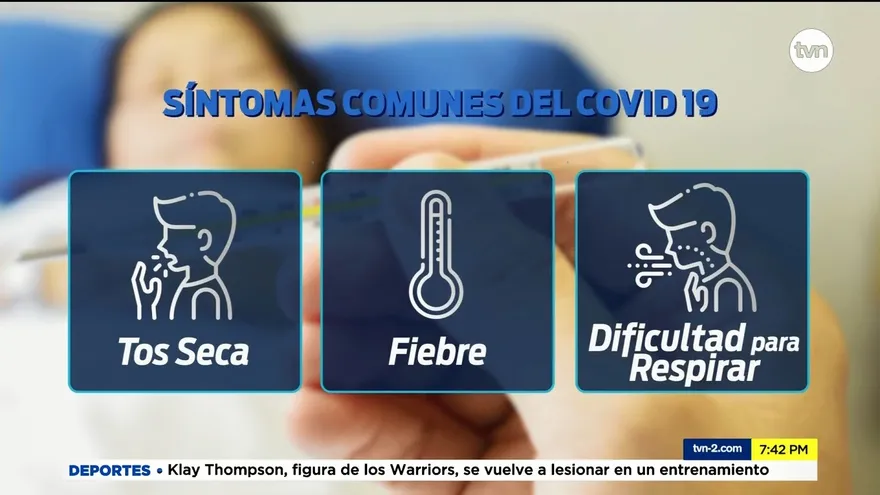 Tos, fiebre y dificultad para respirar son síntomas comunes de COVID-19