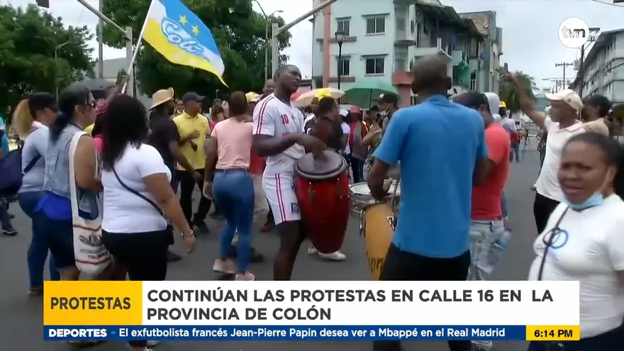 Siguen las protestas en Colón