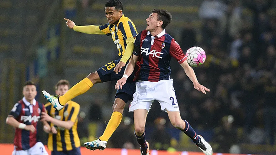 Acción del partido entre Bolonia y Hellas Verona