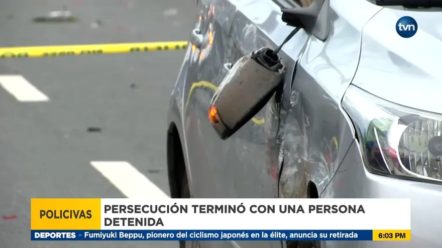Conductor termina herido tras persecución policial