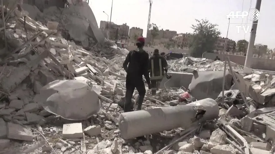 lluvia de bombas en Alepo