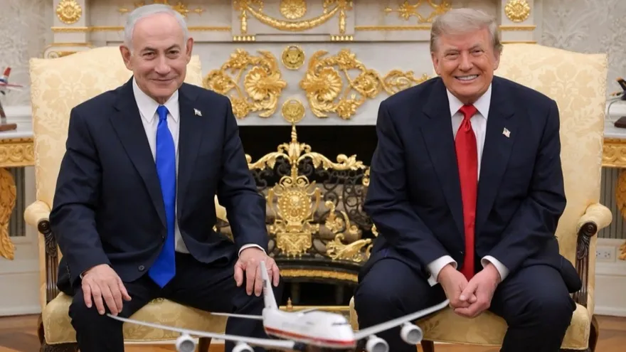 Netanyahu and Trump smooth over differences in first meeting since Middle East war began