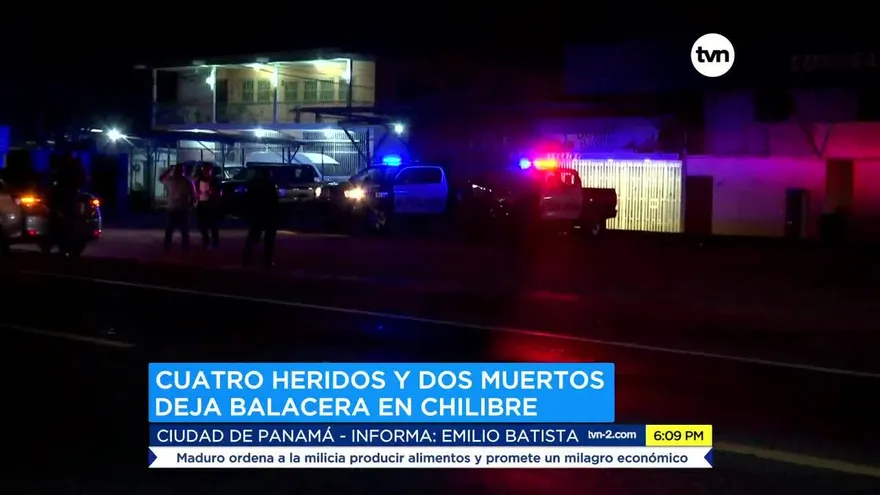 Balacera deja dos muertos en Chilibre