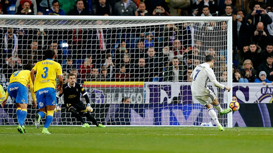 El Real Madrid anotó tres goles hoy ante Las Palmas