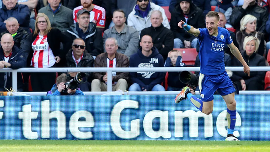 Jamie Vardy tuvo una actuación destacada para el Leicester