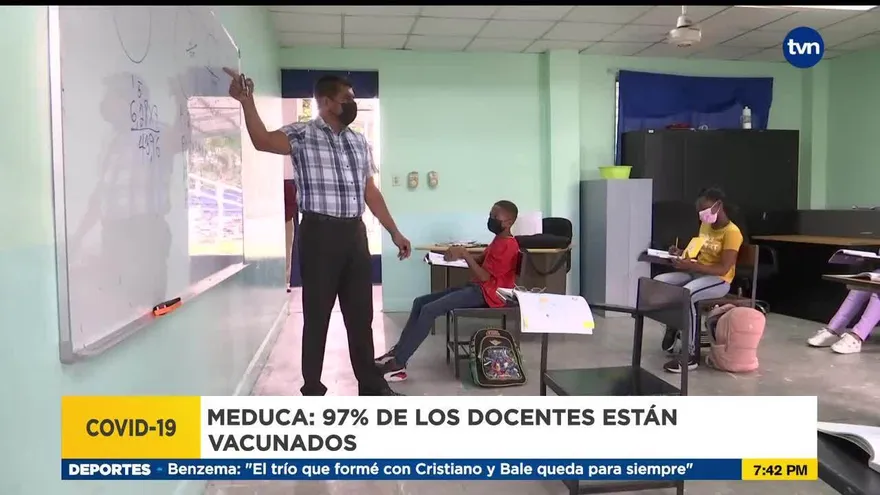 Alto porcentajes de docentes vacunados en Panamá