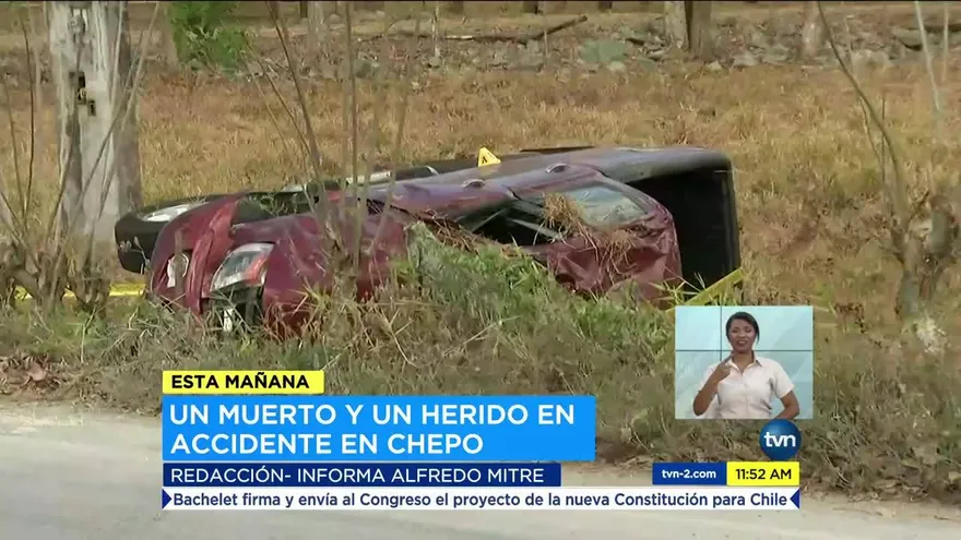Una persona muerta y otra herida por accidente en Chepo