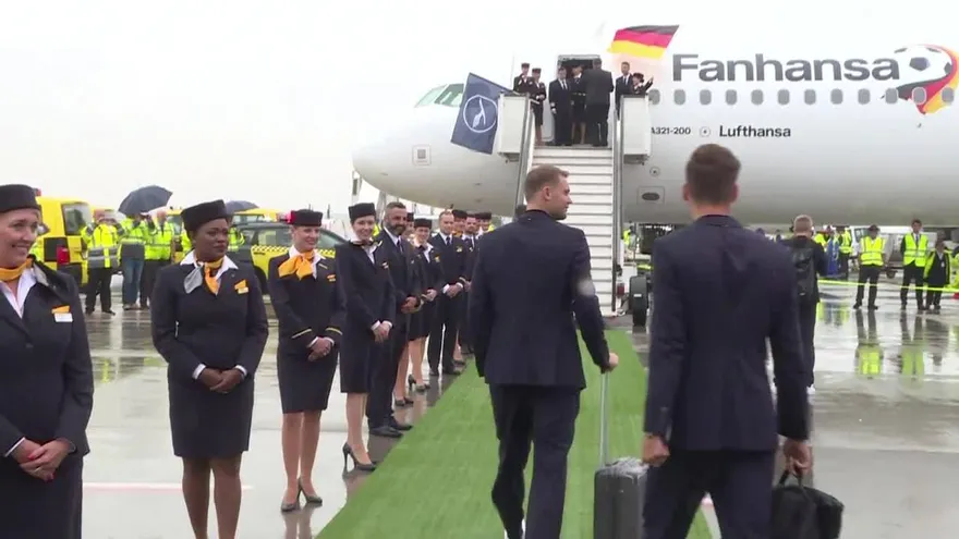 Llegada de la Selección Alemana a Rusia