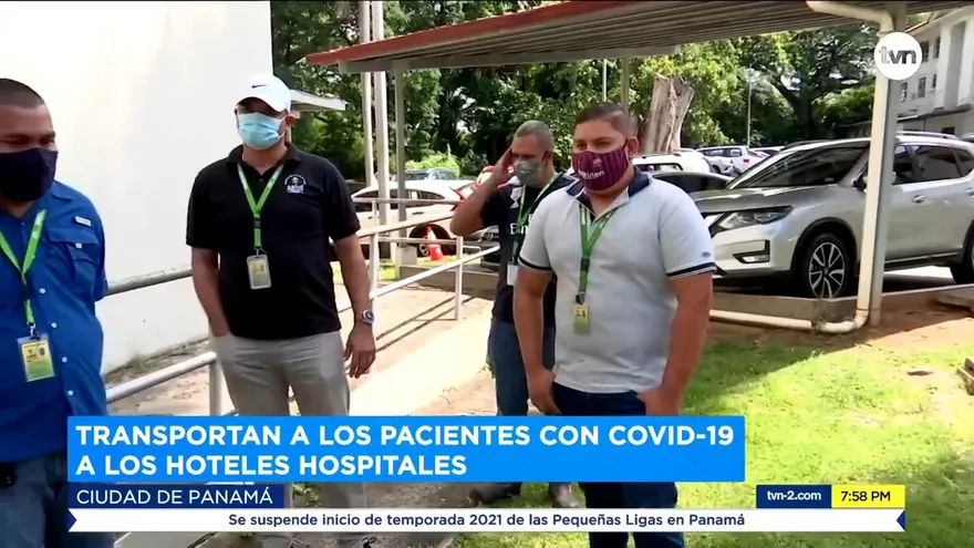 Transportan a los pacientes con COVID-19 a los hoteles