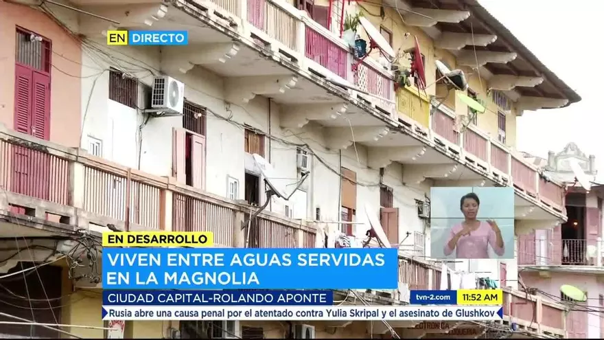 Residentes de La Magnolia se quejan por vivir entre aguas servidas