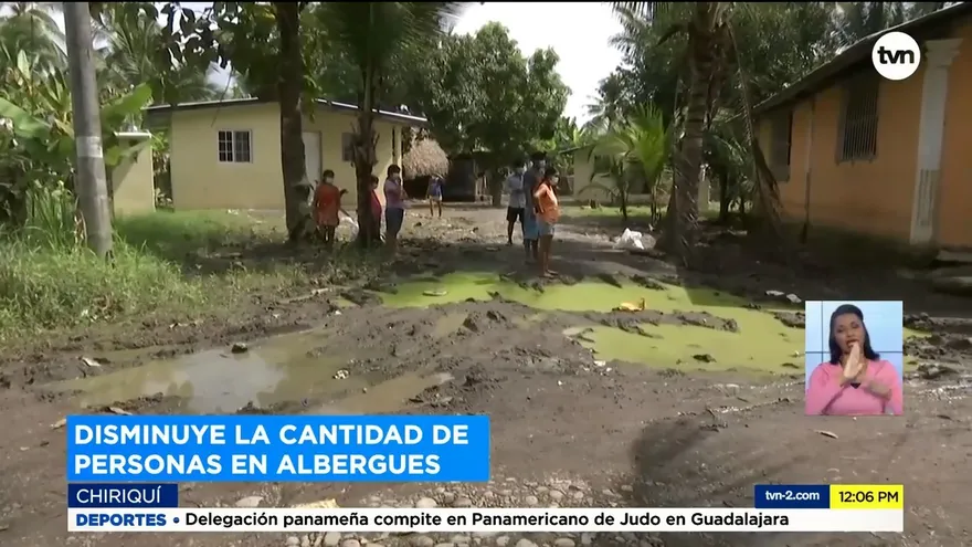 Disminuyen la cantidad de personas en albergues en Chiriquí afectados por ETA