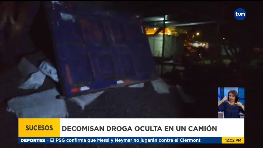 Decomisan droga dentro de camión