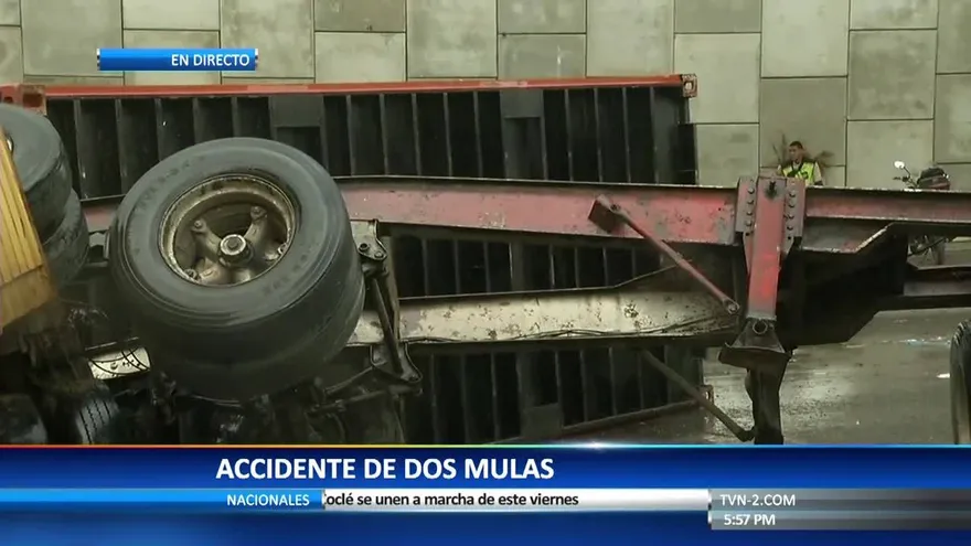 Accidentes trancan la salida del Corredor Norte en Tinajitas