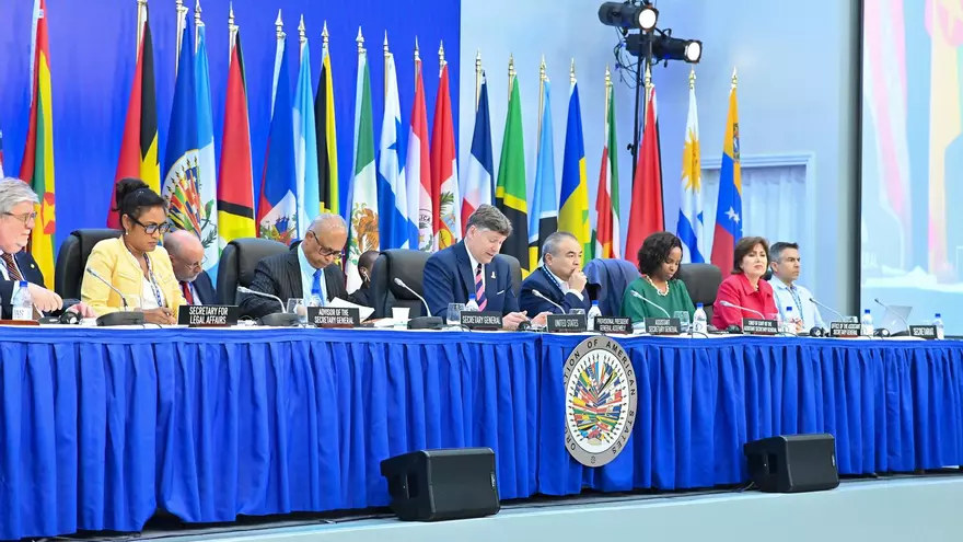 Asamblea General de la Organización de los Estados Americanos (OEA) desarrollada en 2025 en St. John's, Antigua y Barbuda.