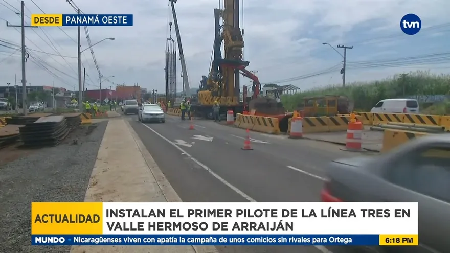 Primer pilote de la Línea 3 del Metro fue colocado este sábado