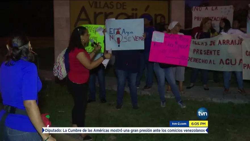 Comunidad en Arraiján protesta por falta de agua
