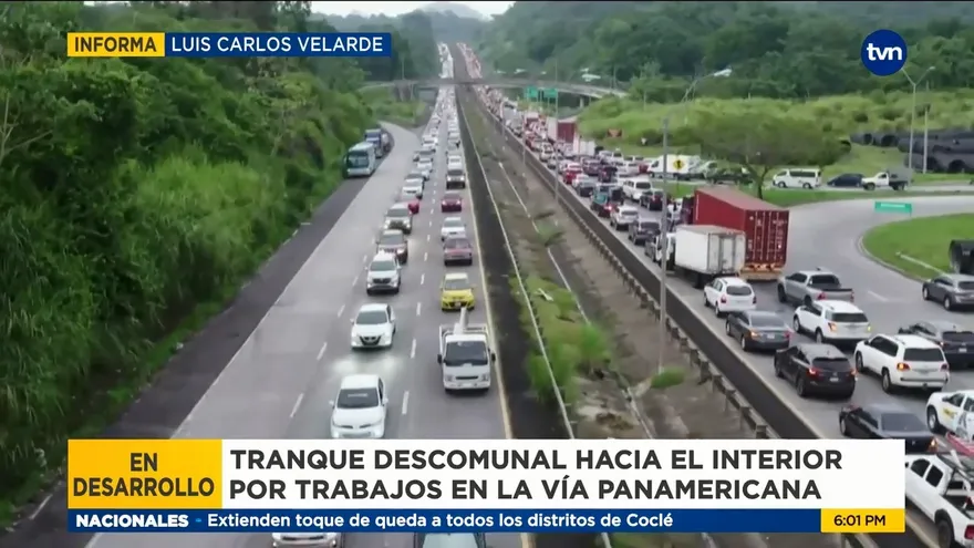 Tranque descomunal en la vía Centenario