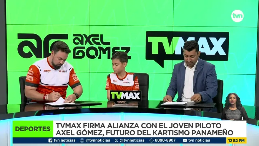 TVMAX firma alianza con el joven piloto de karting Axel Gómez