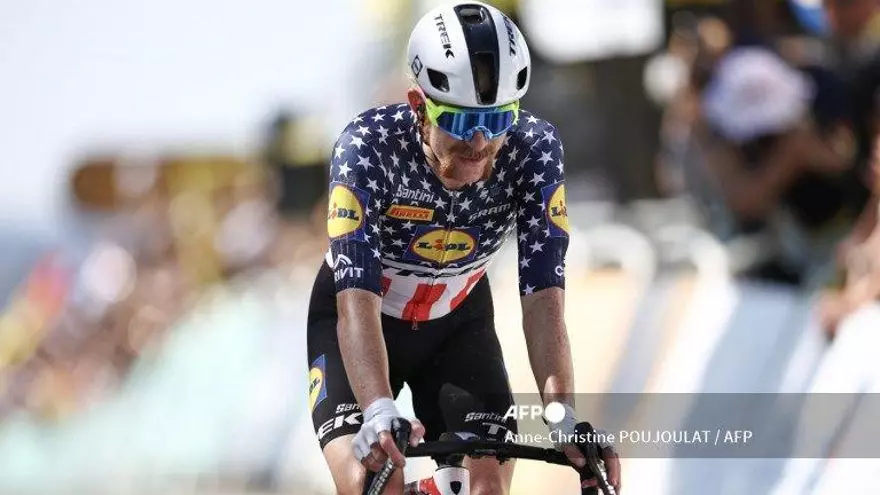 El ciclista estadounidense Quinn Simmons.