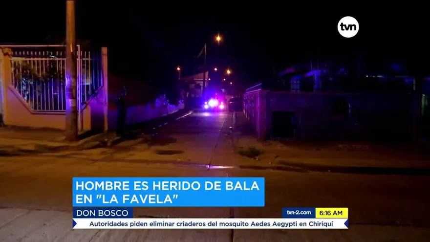 Hombre herido de bala en 'La Favela' de Don Bosco