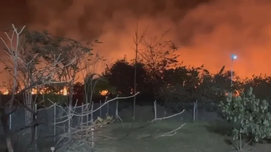 Incendio de herbazal en Paseo del Río, Penonomé