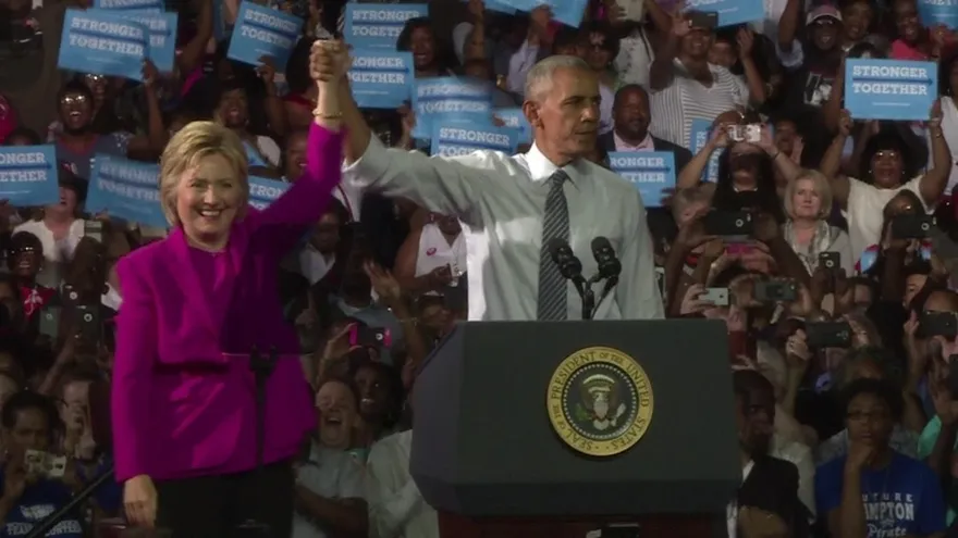 Obama se suma de lleno a la campaña de Hillary Clinton