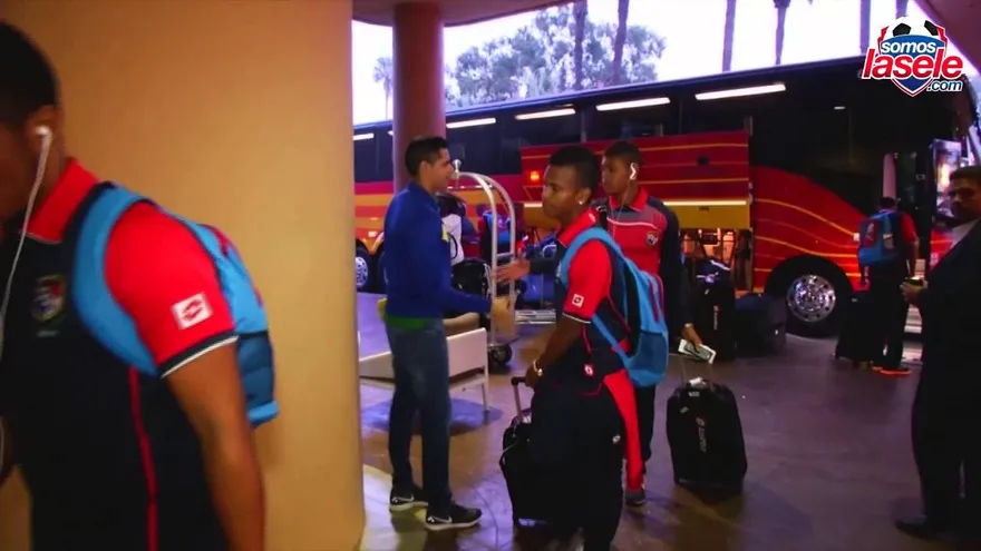 Llegada de la selección de Panamá a Estados Unidos