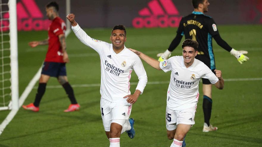 El Real Madrid ganó al Osasuna y sigue a la caza del Atlético en la Liga Española