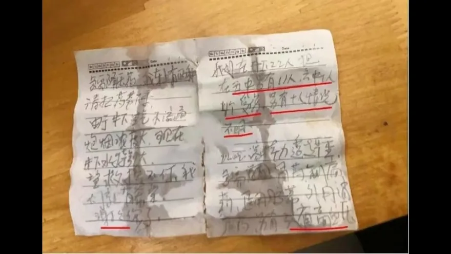 Los mineros atrapados en China logran transmitir una nota a los socorristas