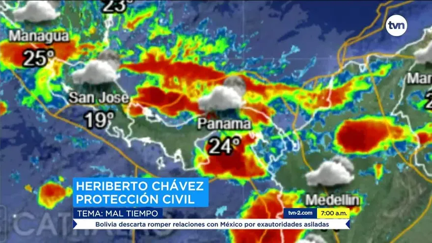 Sinaproc advierte por lluvias en el país