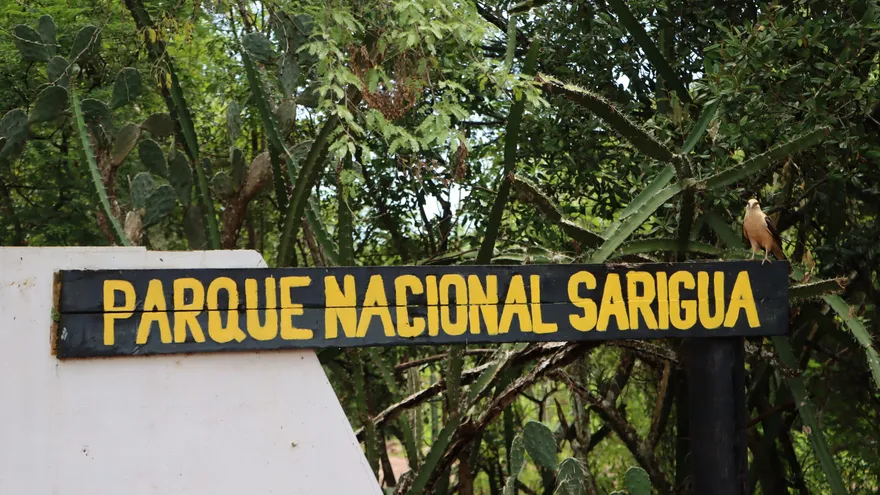 Estudiantes del centro educativo de Parita participan en actividades de sensibilización ambiental junto a funcionarios de Mi ambiente  y la Policía Ambiental y Turística, en el marco del 41° aniversario del Parque Nacional Sarigua