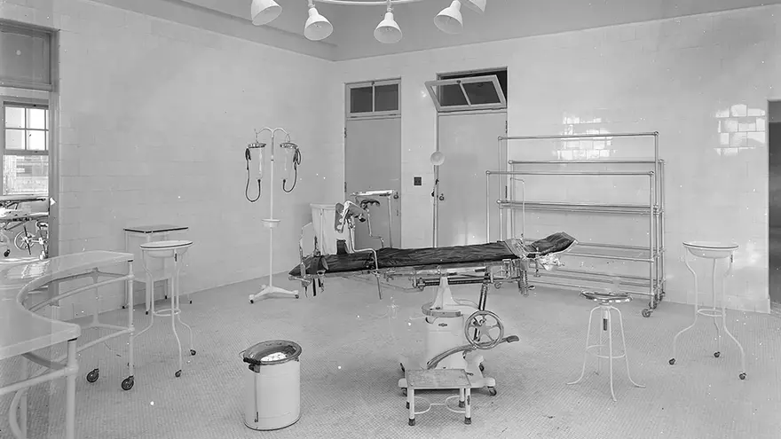 Una sala de partos.