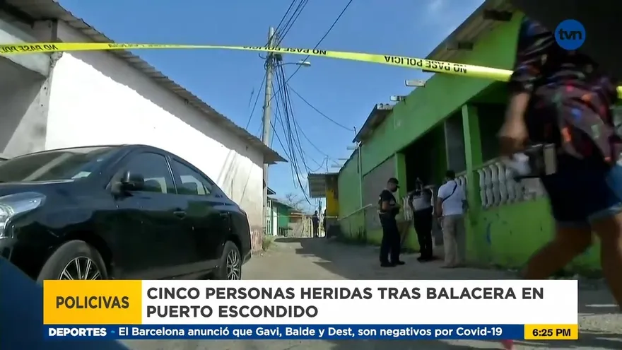 Menor herida en balacera en Puerto Escondido