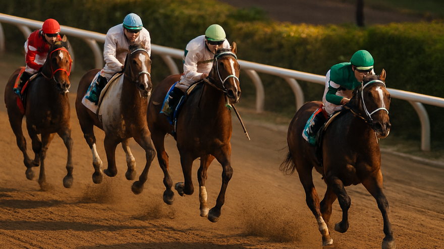 Imagen ilustrativa de carrera hípica