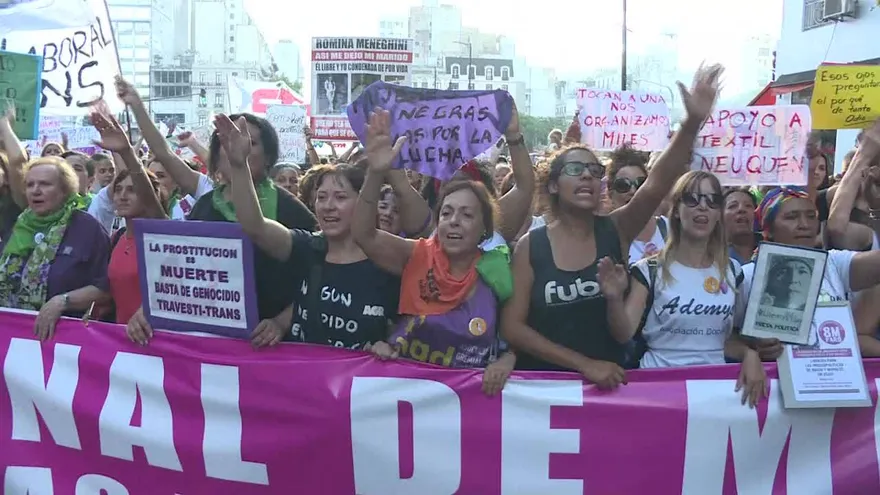 Manifestaciones en todo el mundo en el Día de la Mujer