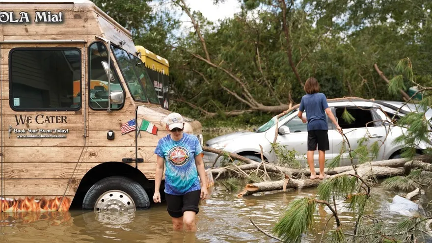Inundaciones tras el paso del huracán Ida.